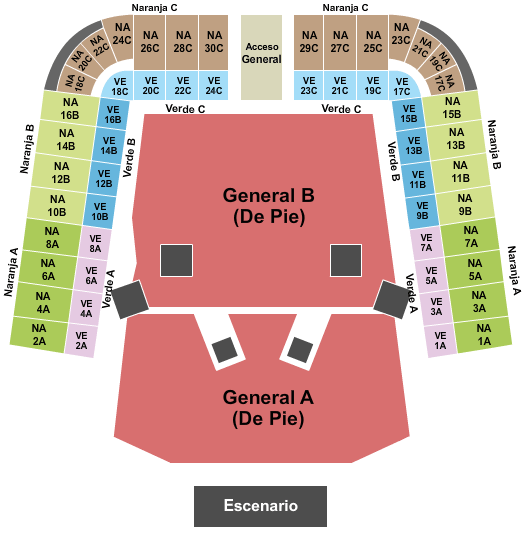 Estadio GNP Seguros Oasis Seating Chart